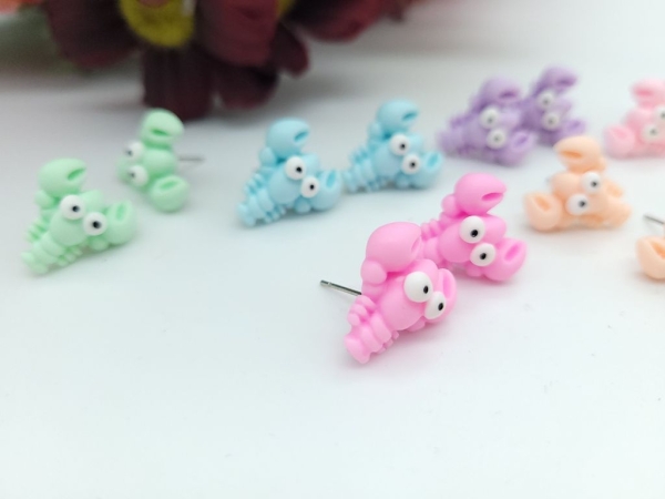 Hummer Ohrstecker mit Augen